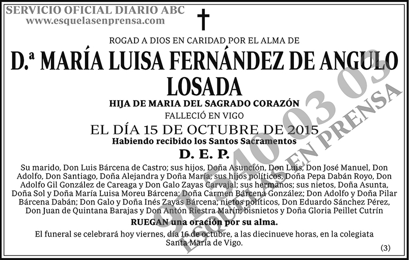 María Luisa Fernández de Angulo Losada